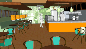 Fruity Mix interior Sketch